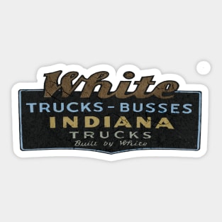 Vintage White trucks Sticker